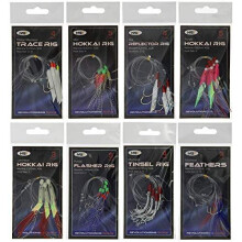 NGT 8-Pack Sea Feather Lures with Hooks for Bass/Mackerel/Cod - Saltwater-Resistant, Assorted Colors, Lightweight & Tackle-Box Ready
