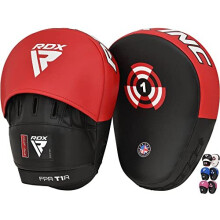 Boxing Pads Focus Mitts Maya Hide Leather Curved Hook and Jab Target Hand Pads Great for MMA Kickboxing Martial Arts Muay Thai Karate Training Padded