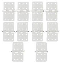 28x16mm Rectangle Beige Foldable Plastic Pinned Hinges for DIY RC Airplane Pack of 10