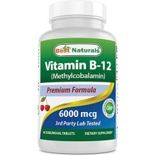 Vitamin B12 as Methylcobalamin Methyl B12 6000 mcg Tablet 60 Count