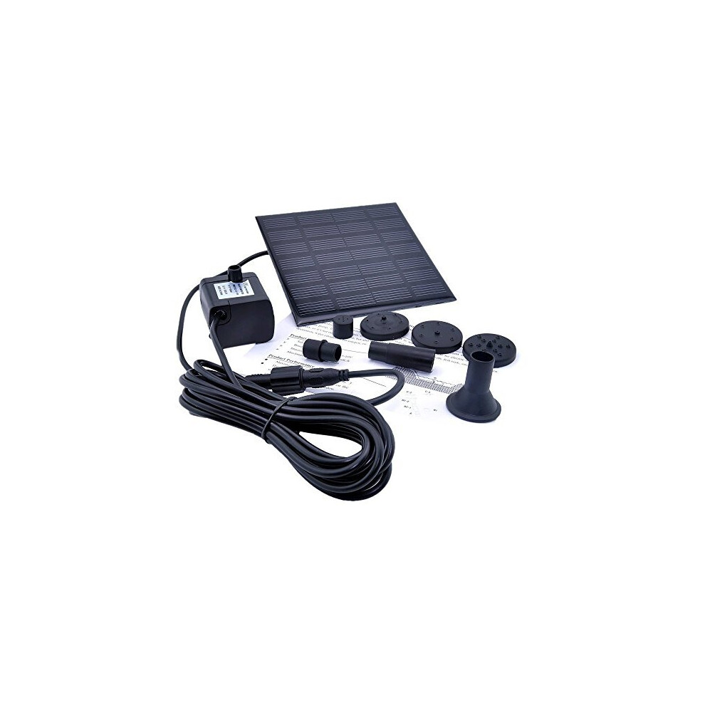 12 Watt Solar Power Water Pump Garden FountainSubmersible Pump with Suckers For Water CyclePond FountainRockery Fountain