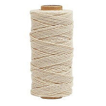 Butchers String 3Ply 100m Strong Cotton Kitchen Twine Food Safe Oven Cooking String for Meat Trussing Tying Chicken Roasting and Sausage Making Beige