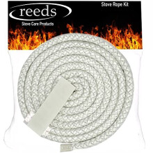 12mm x 2 Metre Stove Fire Glass Fiber Rope 2 Metre Woodburner Burner Door Seal White Reeds