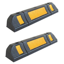 RWS225x2 Rubber Parking Wheel Stop for Commercial and Domestic Car Parks and Private Garages Black and Yellow 60x12x10 cm Pack of 2