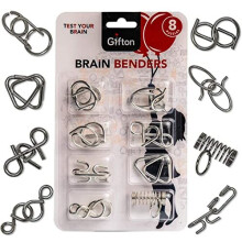 Metal Brain Teaser Wire Jigsaw Puzzle Mind IQ Test Toy Gift for Kids Boys Girls Teens Men Women Adult Birthday Present Cracker Christmas Stocking