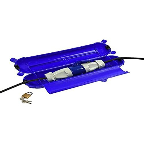 Safebox für CEE-Stecker und -Kupplung blau