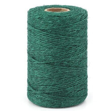 200 m Garden Twine Green Jute String Rope for Gardening Floristry and Bundling