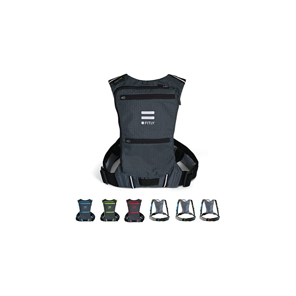 Fitly Minimalistischer Laufrucksack Fr Mnner Und Frauen Leichte Laufweste, Handyhalter, Brustgurt Transport Persnlicher Gegenstnde Lauf-image