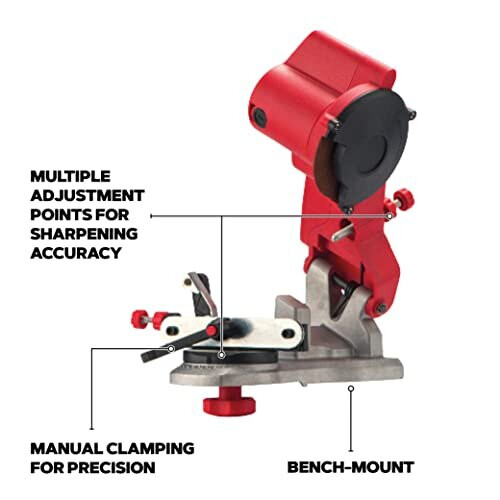 Professional Chainsaw Sharpening Device Compact 230Volt Bench Grinder Universal Chain Saw Sharpener Electric for All Chainsaw Chains 310230 1