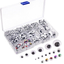 1200 Pieces Plastic Selfadhesive Wobbly Googly Wiggle Eyes for DIY Craft Scrapbooking AccessoriesTeddy Bear Doll Making Toys EyesAssorted Sizes