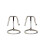 Ashes Set Of Two Heart Keepsake Stands Silver 1