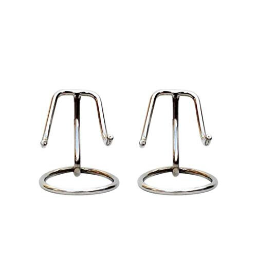 Ashes Set Of Two Heart Keepsake Stands Silver