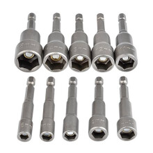 615mm Magnetic Nut Setter Driver Drill Bit Set 14 inch Hex Shank Quick Change Metric Nut Driver Set 10pcs