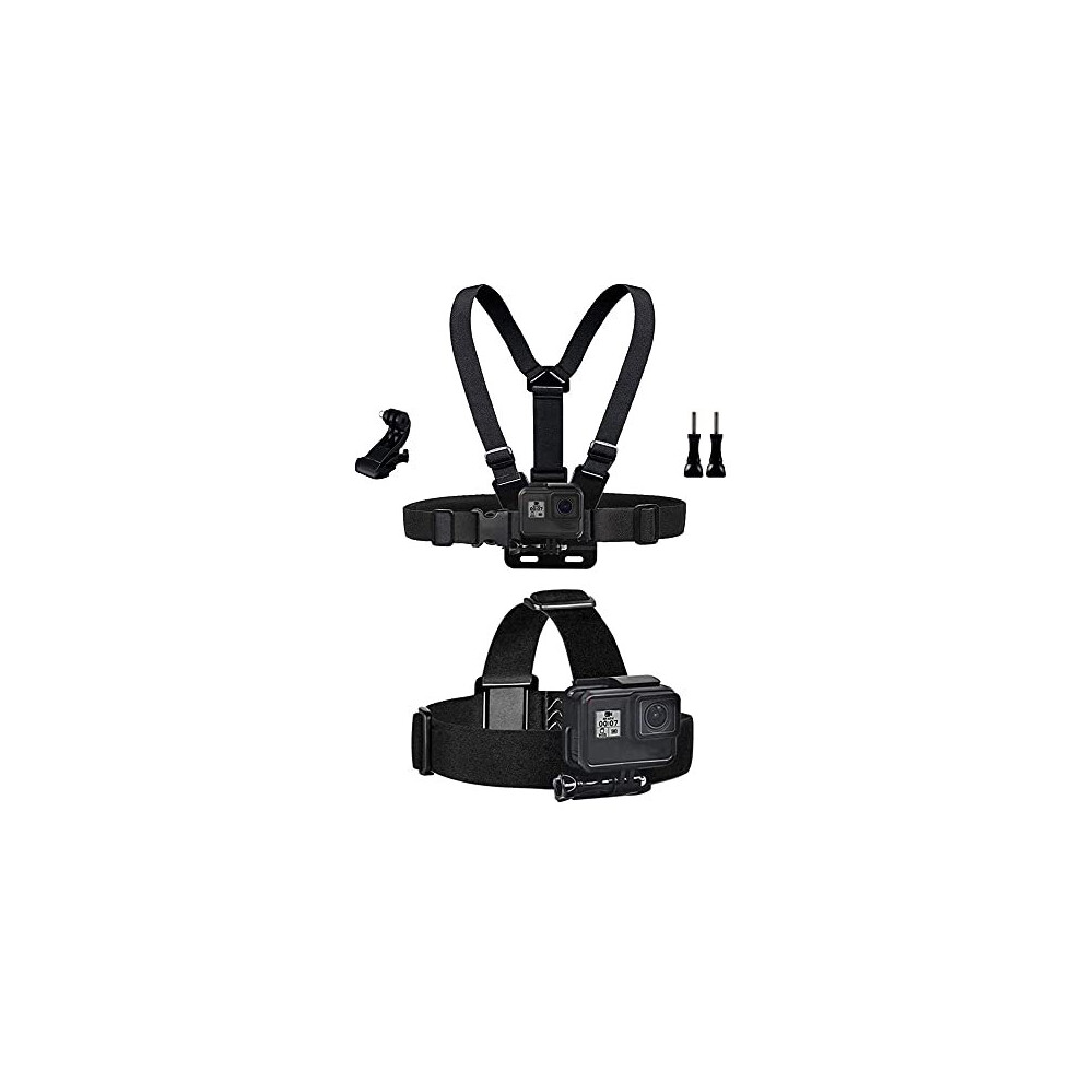 Elastic Chest and Head Harness Compatible with GoPro Hero 11 10 9 8 7 AKASO EK7000 Pro V50 EliteApexcamDragon TouchVEMONTJadfezy Action Camera