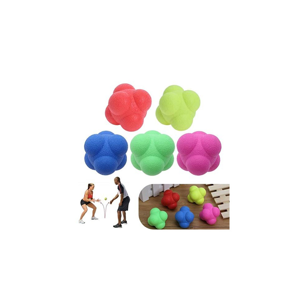 6 Pcs Reaction Bounce Ball Agility Reaction Reflex Ball for Improving Agility Reflexes and Handeye Coordination Skills