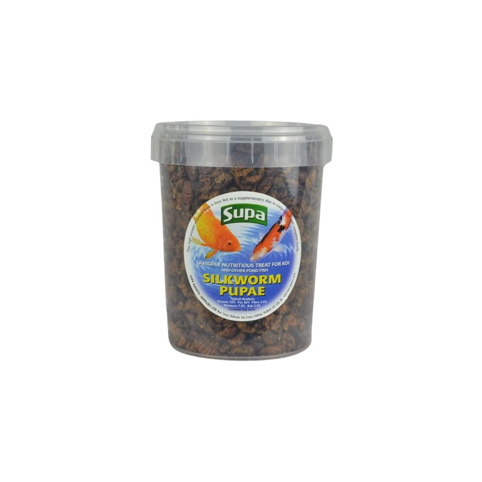 Koi Silkworm Pupae 1 Litre Bucket A Highly Nutritious 100 Natural Protein Rich Treat Food For Koi And Other Pond Fish