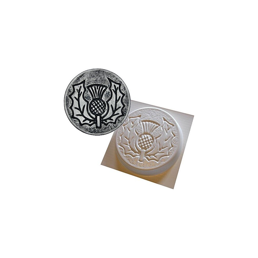 Scottish Thistle Stepping Stone Mould Reusable ABS Plastic Mold For Making Concrete Garden Ornaments