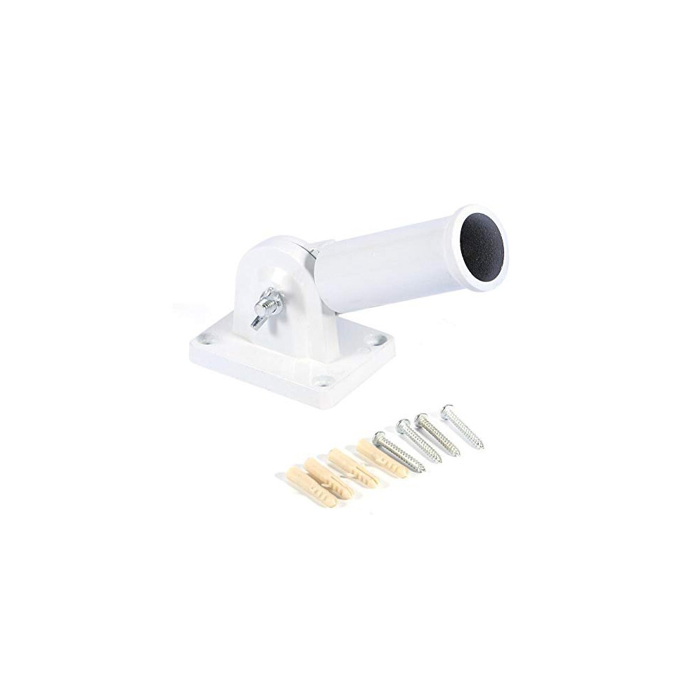 Zerodis Flag Pole Bracket For Wall Adjustable Angle Wall Mount Flag Pole Holder With Screws For 30Mm Diameter Flagpole Metal Flag Pole Bracket For Outside