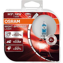 NIGHT BREAKER LASER H7 150 more brightness halogen headlight lamp 64210NLHCB 12V duo box 2 lamps