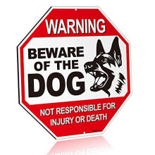 Anley Beware of The Dog Semn de avertizare din aluminiu Nu este responsabil pentru ranire sau deces Semn de avertizare pentru cine - protejat UV