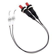 Piezo Spark Igniters Push Button Piezo Igniter with Threaded Universal Ceramic Electrode Ignition Spark Plug Wire 30 CM for Heater Gas Grill Cooker CM