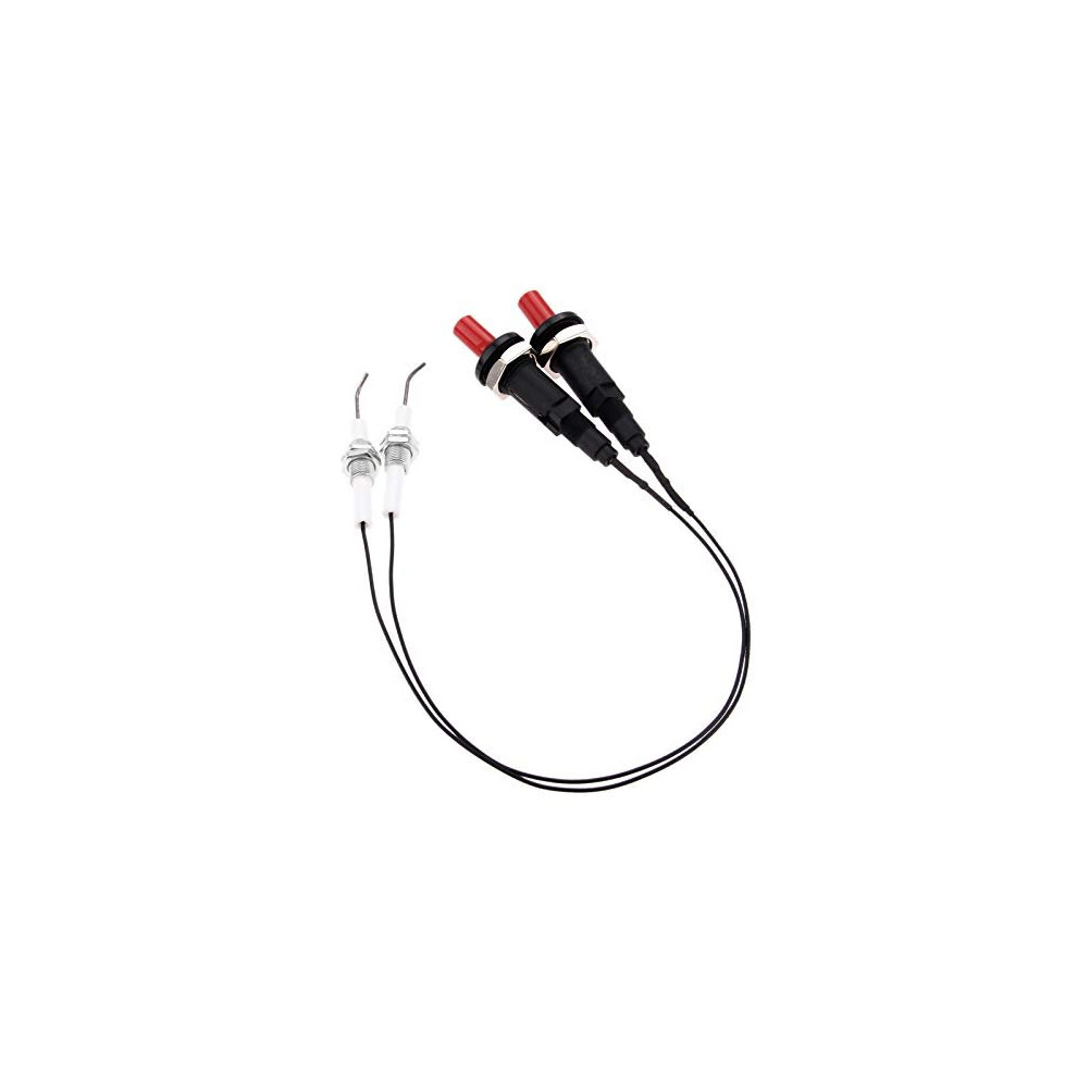 Piezo Spark Igniters Push Button Piezo Igniter with Threaded Universal Ceramic Electrode Ignition Spark Plug Wire 30 CM for Heater Gas Grill Cooker CM