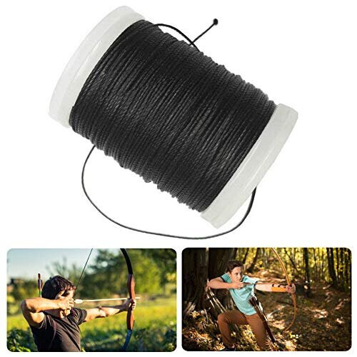 120m Bow string Serving Thread and Durable Nylon String Use for Bowstring Archery Supplies Suitable for Outdoor SportBlack 1