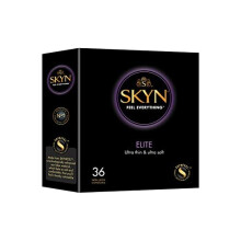 Elite Condoms Pack of 36 Skynfeel Latex Free Condoms for Men Regular Size Condoms UltraThin Soft Condoms Smooth Straight Shape 53mm Wide