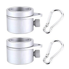 2pcs Flagpole Mounting Rings 360 Degree Rotating Heavy Duty Alloy Metal Flag Pole Kit Flagpole Rotating Rings Clip Anti Wrap Grommet Mounting