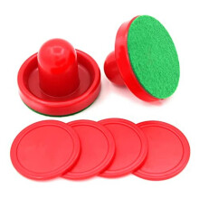 Air Hockey Pushers Plastic Lightweight Air Hockey Goalies Ice Pushers Pucks Tables Game Handles Ball Mallet Goalies Set M 76mm