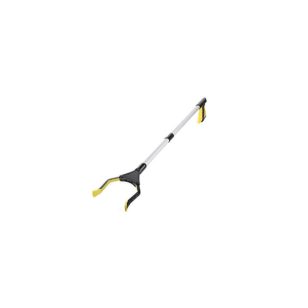 Ky-Tech Yellow Litter Picker 32 Foldable Litter Grabber Picker Long Arm Rotating Gripper Handy Reacher Grabber Reaching Aid Grabbers For Disabled
