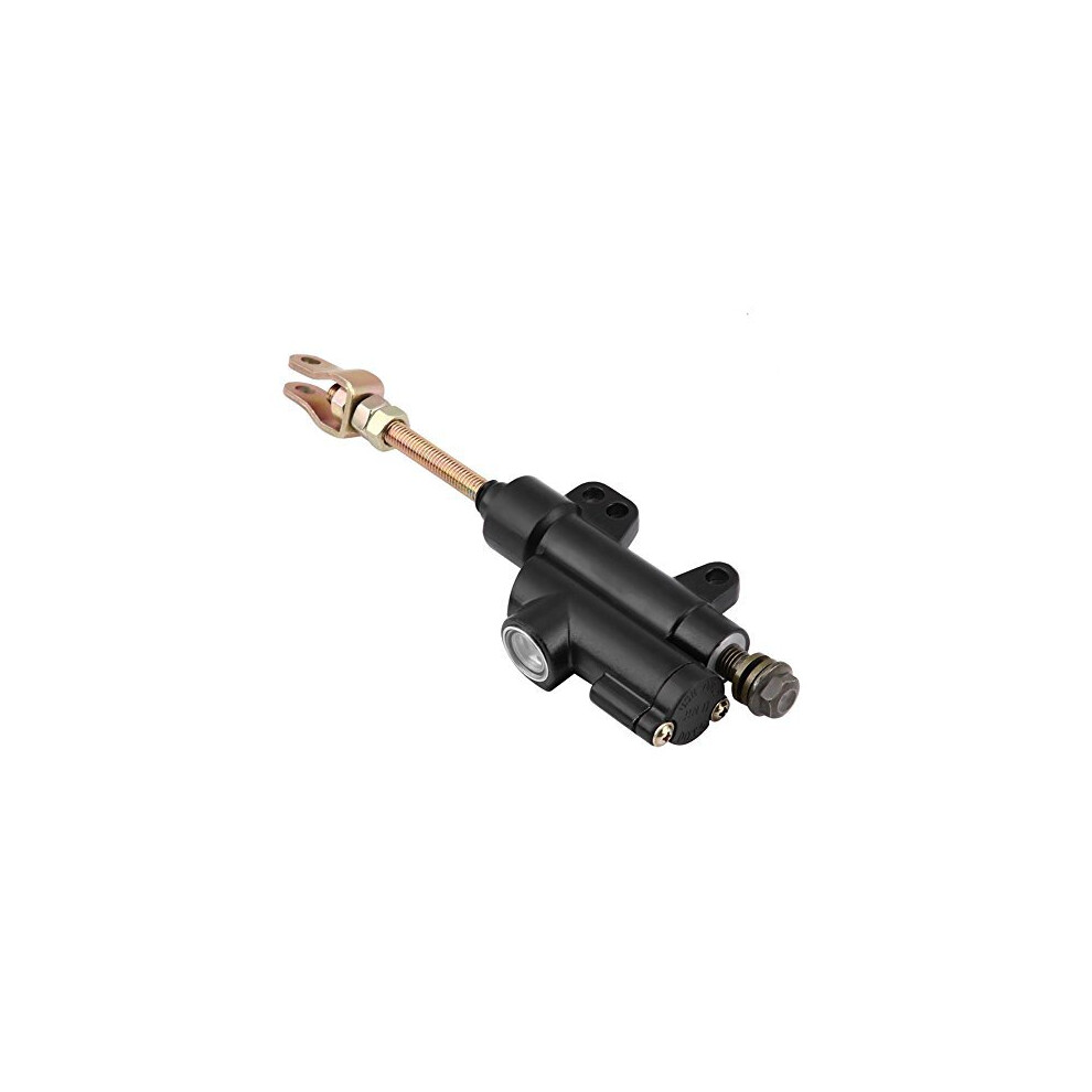 Rear Brake Master Cylinder Universal Pit Bike Rear Brake Master Cylinder Motorcycle Hydraulic Master Cylinder for Motorbike ATV Dirt BikeBlack
