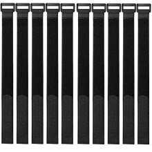 10 Pack Hook and Loop Straps Reusable Cable Ties Cable Organisers300mm x 25mm