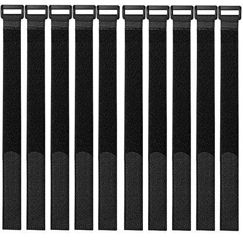 10 Pack Hook and Loop Straps Reusable Cable Ties Cable Organisers300mm x 25mm