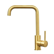 Brushed Gold Kitchen Sink Mixer Tap Single Lever High Arc 360 Swivel 10 Year Warranty DT07T