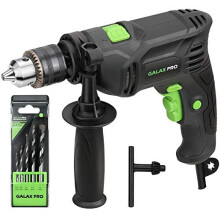 Hammer Drill 600W Electic Corded Drill 13mm Metal Chuck 03000RPM Powerful Variable Speed Drill for Drilling in Steel Concrete and Ste