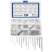 BGTXINGI 150PCS 15 Kinds 304 Stainless Steel GB91 M1 M15 M2 M25 M3 Split Cotter Clip Pins Assortment kit U Shape Fastener Fitting Pin Hairpin for kit