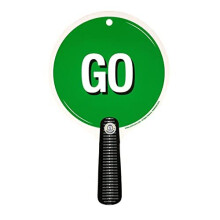 Liontouch - Cartello Stop & Go Rosso e Verde - 8,9 x 5,5 pollici | Paletta giocattolo in schiuma a forma di lecca-lecca resistente e reversibile