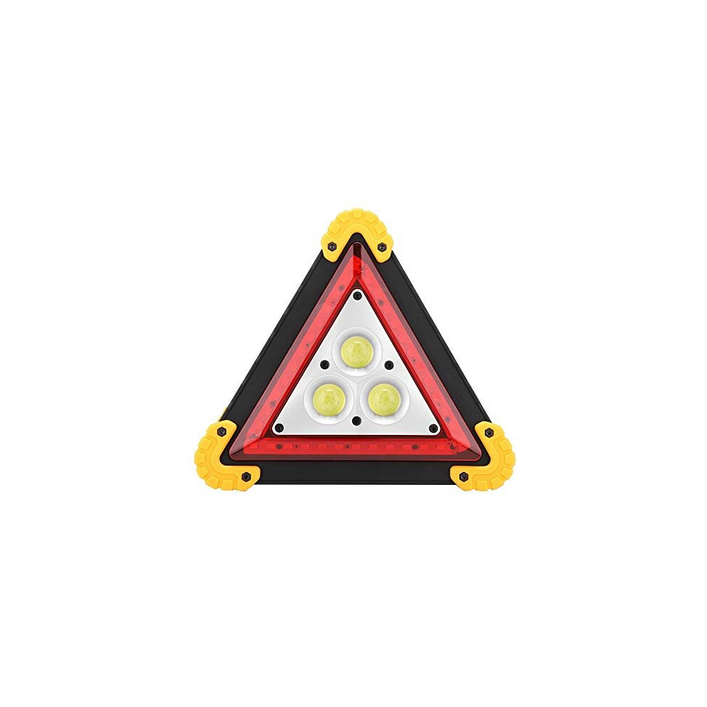 Safety Triangle Warning Sign 30W Multifunction Car Breakdown Emergency Triangle Stop Sign With Led Warning And Compact Red/Light 733297448520