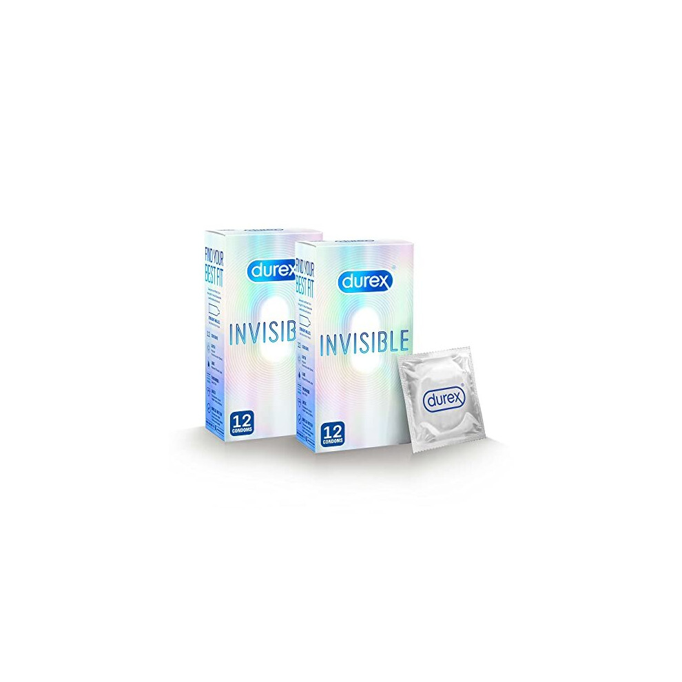 Durex Invisible Extra Sensitive Condoms 12 Pack X 2 24 Condoms