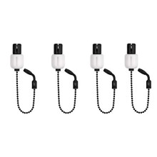 New Direction Tackle Teflon 4-PCS T3 Pro Chain Bite Indicator for Carp Fishing - Adjustable Line Clip, White Body, Quick Release