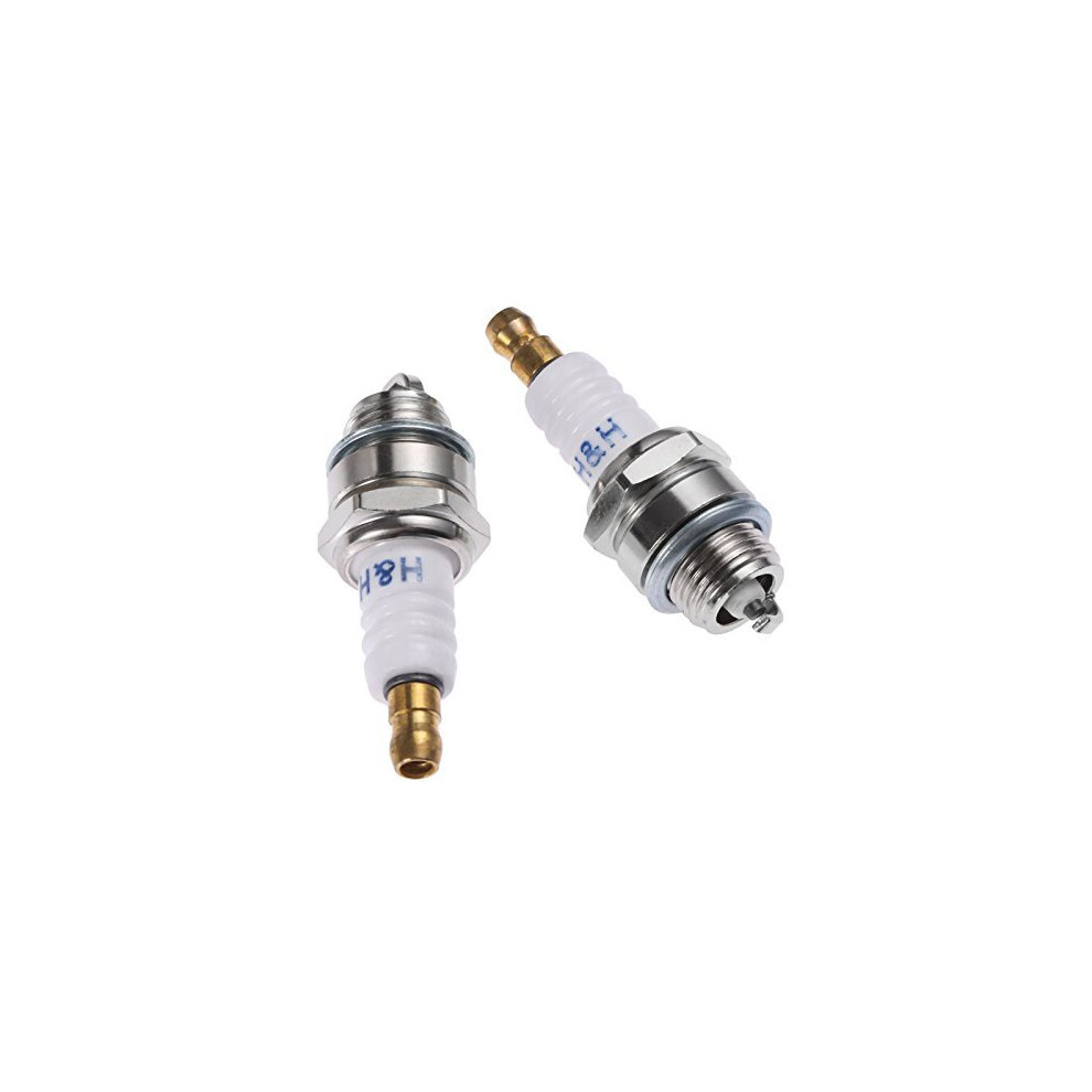 2Pcs L7T Spark Plug for 2 Stroke Strimmer Chainsaw Lawnmower Hedge Trimmer Cutter
