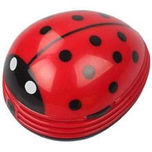 Mini Desk Cleaner Portable Beetle Vacuum Cleaner Crumb Sweeper Desk Dust Cleaner Red