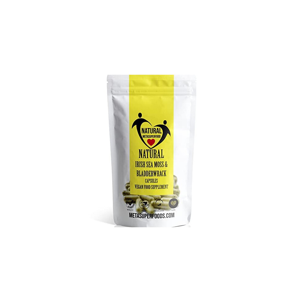 Metasuperfoods Sea Moss And Bladderwrack 60 Capsules 3600Mg High Potency Uk Made Vegan Non Gmo No Binders No Fillers No Additives Dr Sebi