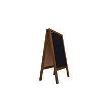 Pavement Sign with Varnished Wooden Frame 100x60cm Sidewalk Advertising Board Chalkboard