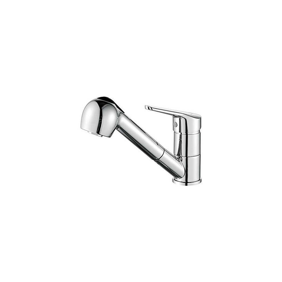 Roma Kitchen Sink Mixer Taps With Pull Out Spray Head Chrome Silver M14550 600358596578