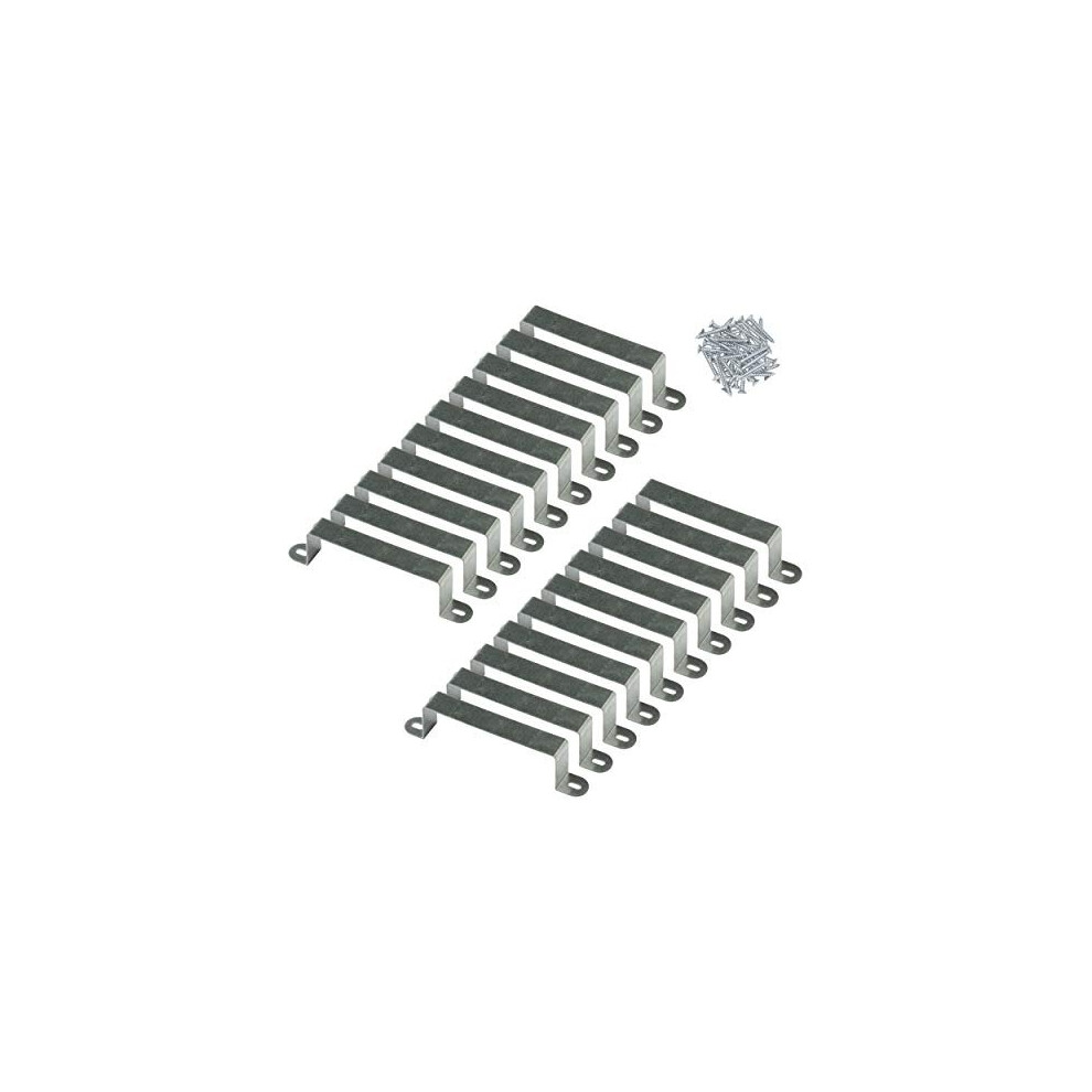20 Pack Fence Panel Security Brackets For 4X4 Inch Concrete Or Wooden Posts With 40 Screws 5060709570025
