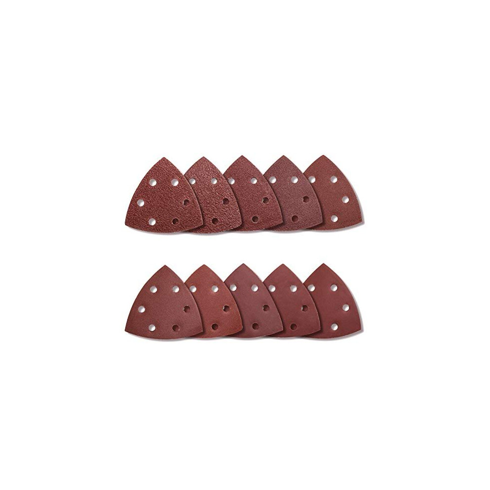 100 Pieces Triangle Sandpaper Sanding Sheets Sander Grinder Pads Hook And Loop Assorted 406080100120180240320400800 Grits For Sanding Polishing 749185040028