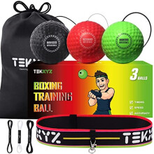 Reflex Ball 3 Different Boxing Training Ball with Headband Softer Than Tennis Ball Perfect for Reaction Agility Punching Speed Fight Skill and Hand