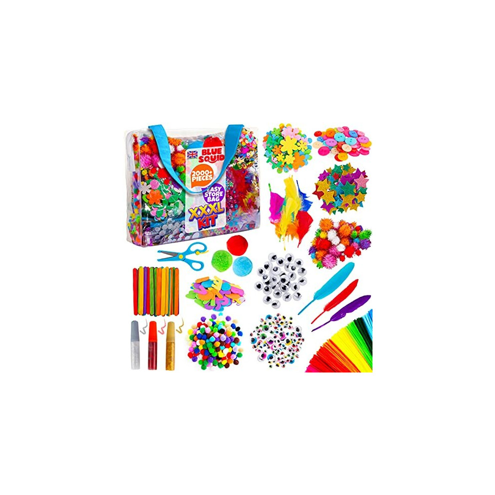 Arts and Crafts for Kids XXXL Craft Kit for Kids 2000 Pcs Kids Craft Kits Arts Craft Supplies for Toddlers Kids Art Set Craft Box Art Kit Arts and Box